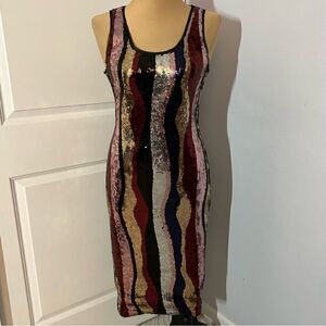 Rachel Rachel Roy NWOT Multi-Colored Sequence Maxi Dress
